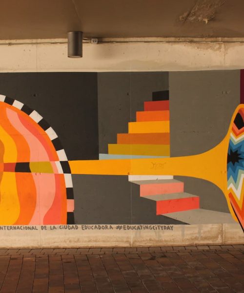 Mural participativo en Pamplona