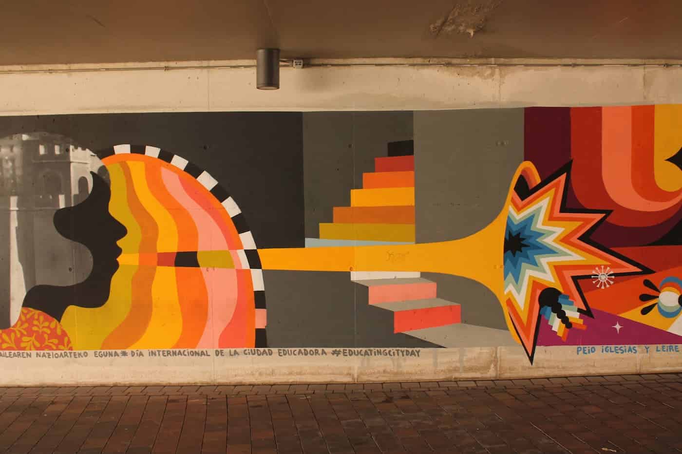Mural participativo en Pamplona